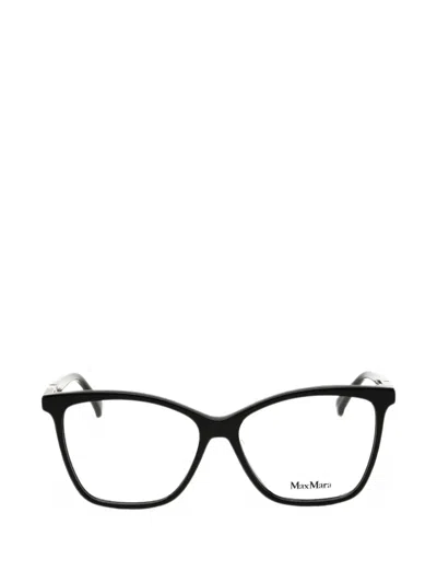 Max Mara Eyewear Rectangle-frame Glasses In Black