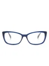 Max Mara Eyewear Rectangle-frame Glasses In Blue