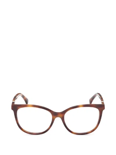 Max Mara Eyewear Rectangle-frame Glasses In Brown