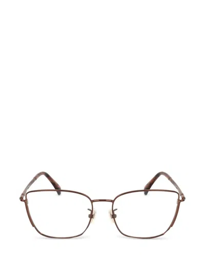 Max Mara Eyewear Rectangle-frame Glasses In Burgundy