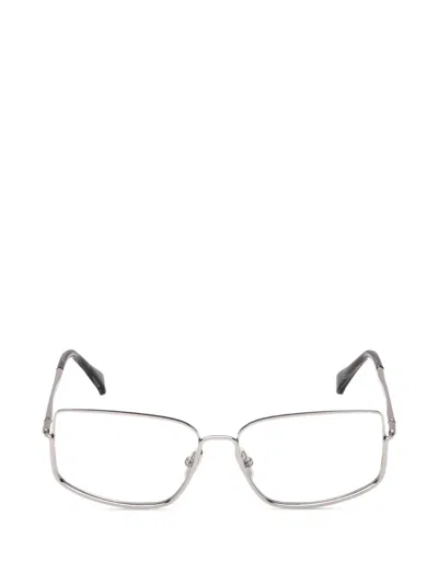 Max Mara Eyewear Rectangle-frame Glasses In Metallic