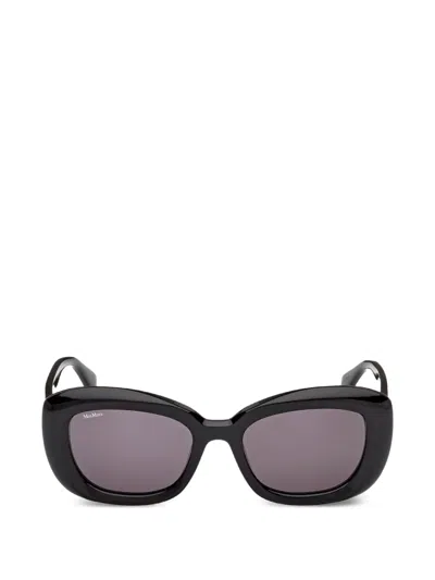 Max Mara Eyewear Rectangle-frame Sunglasses In Black