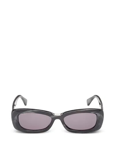 Max Mara Eyewear Rectangle-frame Sunglasses In Black