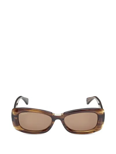 Max Mara Eyewear Sonnenbrille Mit Eckigem Gestell In Green
