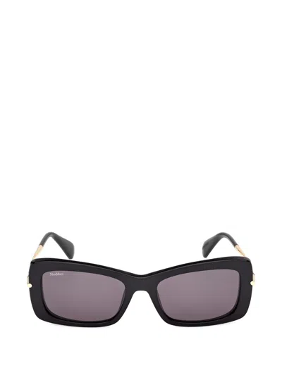 Max Mara Eyewear Rectangular-frame Sunglasses In Black
