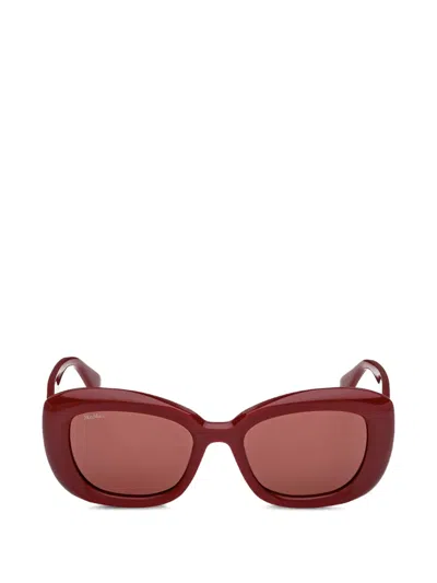 Max Mara Eyewear Rectangular-shape Sunglasses In Red