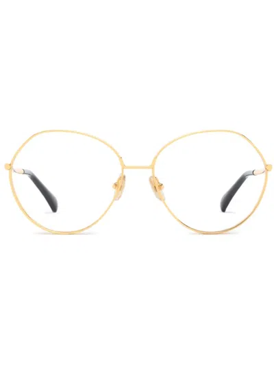 Max Mara Eyewear Brille Mit Rundem Gestell In Gold
