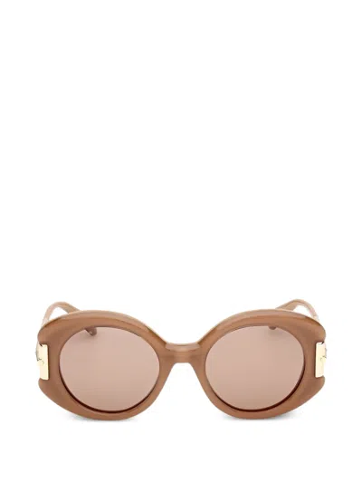 Max Mara Eyewear Round-frame Sunglasses In Brown