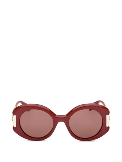 Max Mara Eyewear Round-frame Sunglasses In Red