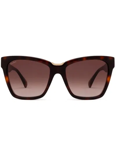 Max Mara Eyewear Spark3 Sonnenbrille Mit Eckigem Gestell In Braun