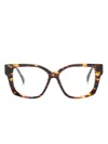 Max Mara Eyewear Square-frame Glasses In 褐色