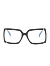 Max Mara Eyewear Square-frame Glasses In 金色