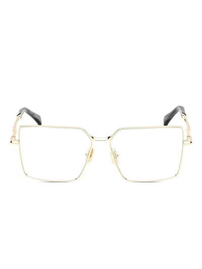 Max Mara Eyewear Square-frame Glasses In Gold
