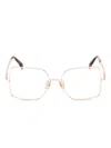 Max Mara Eyewear Square-frame Glasses In Gold