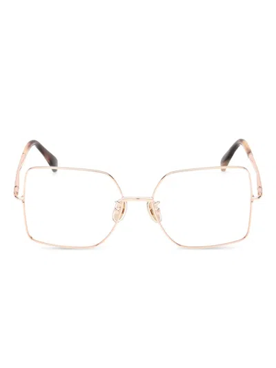 Max Mara Eyewear Square-frame Glasses In Gold