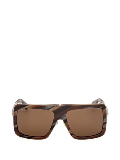 Max Mara Eyewear Square-frame Sunglasses In Brown