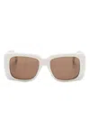 Max Mara Eyewear Square-frame Sunglasses In White