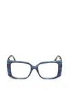 Max Mara Eyewear Square-frame Glasses In Blue