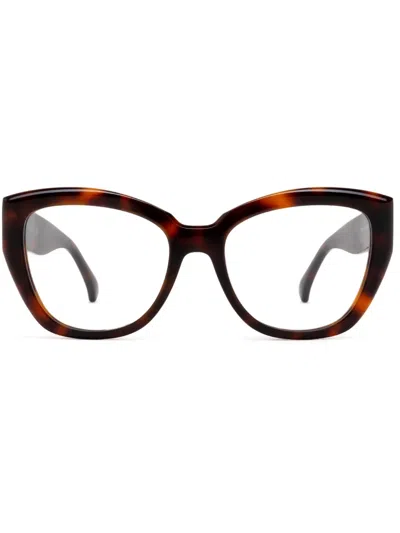 Max Mara Eyewear Square-frame Glasses In Brown