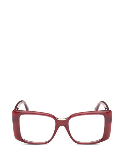 Max Mara Eyewear Square-frame Glasses In Burgundy
