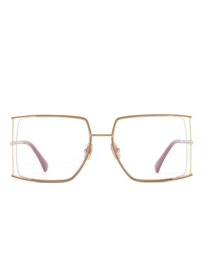 Max Mara Eyewear Brille Mit Eckigem Gestell In Gold