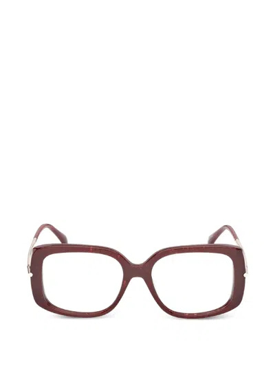 Max Mara Eyewear Square-frame Glasses In Red