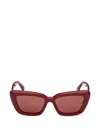 Max Mara Eyewear Square-frame Sunglasses In Red