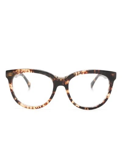 Max Mara Eyewear Cat-eye-sonnenbrille In Schildpattoptik In Brown