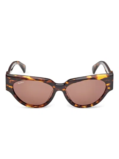 Max Mara Eyewear Sonnenbrille Mit Cat-eye-gestell In Brown