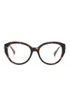Max Mara Eyewear Tortoiseshell-effect Round-frame Glasses In Brown