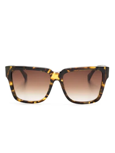 Max Mara Eyewear Tortoiseshell-effect Square-frame Sunglasses In Brown