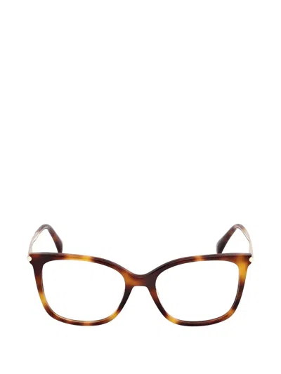 Max Mara Eyewear Tortoiseshell-effect Cat-eye Glasses In Brown