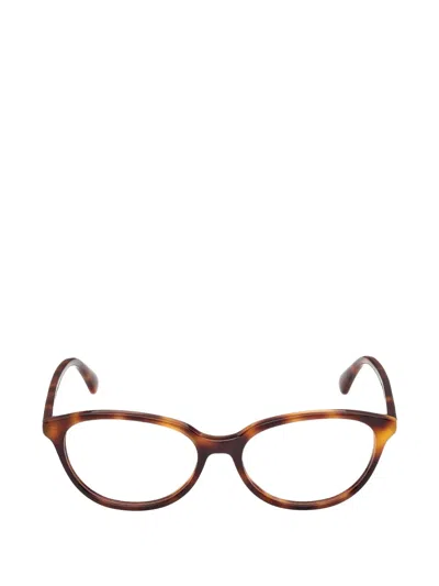 Max Mara Eyewear Tortoiseshell-effect Cat-eye Glasses In Brown
