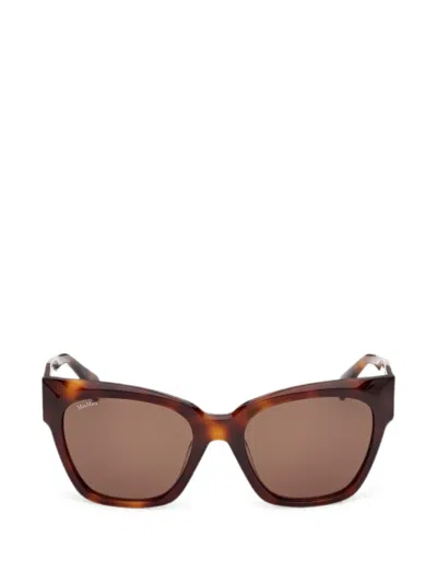 Max Mara Eyewear Tortoiseshell-effect Cat-eye Sunglasses In Multi