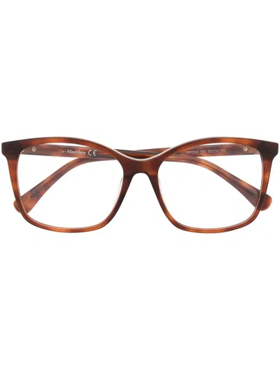 Max Mara Eyewear Tortoiseshell-effect Optical Glasses In Brown