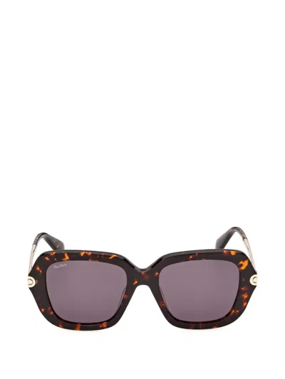 Max Mara Eyewear Tortoiseshell-effect Square-frame Sunglasses In Brown