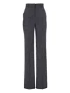 Max Mara Studio Melange Blue Wool Blend Eziana Pant In Multi