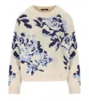 Max Mara Fabian Ivory Crewneck Sweater In Neutral