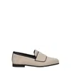 Max Mara Beige Fabric Loafer In Nude