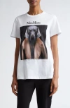 Max Mara Face Powder Weimaraner Graphic T-shirt In Powder