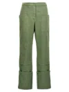 Max Mara Trousers Wide Leg Elastic Waistband In Green