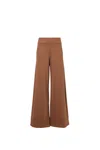 Max Mara Fagiani Pants In Leather Brown