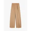 Max Mara Straight Leg Trousers High Waist In Brown