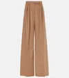 Max Mara Fagus High-rise Wool Wide-leg Pants In Brown