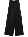 Max Mara Ercole High-rise Wide-leg Crepe Pants In 蓝色