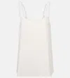 Max Mara Faida Gathered Jersey Top In White