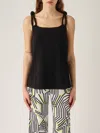 Max Mara Beachwear Faida Black Top In Black