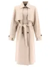 Max Mara Belted-waist Cashmere Coat In Beige