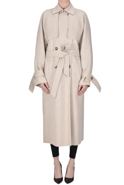 Max Mara Falcone Double-breasted Cashmere Coat In Neutral