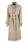 Max Mara Falcone Double Breasted Trench In Neutral